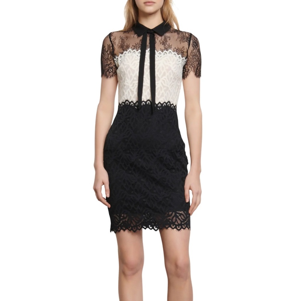 Sandro Two Tone Lace Dress